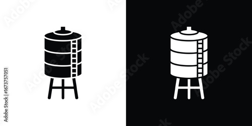 Water tank icon symbol logo. Graphic template.