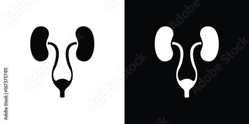 Urology icon symbol logo. Graphic template.