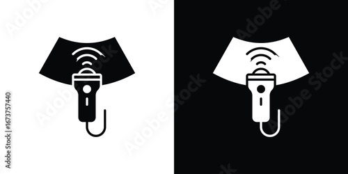 Ultrasound icon symbol logo. Graphic template.
