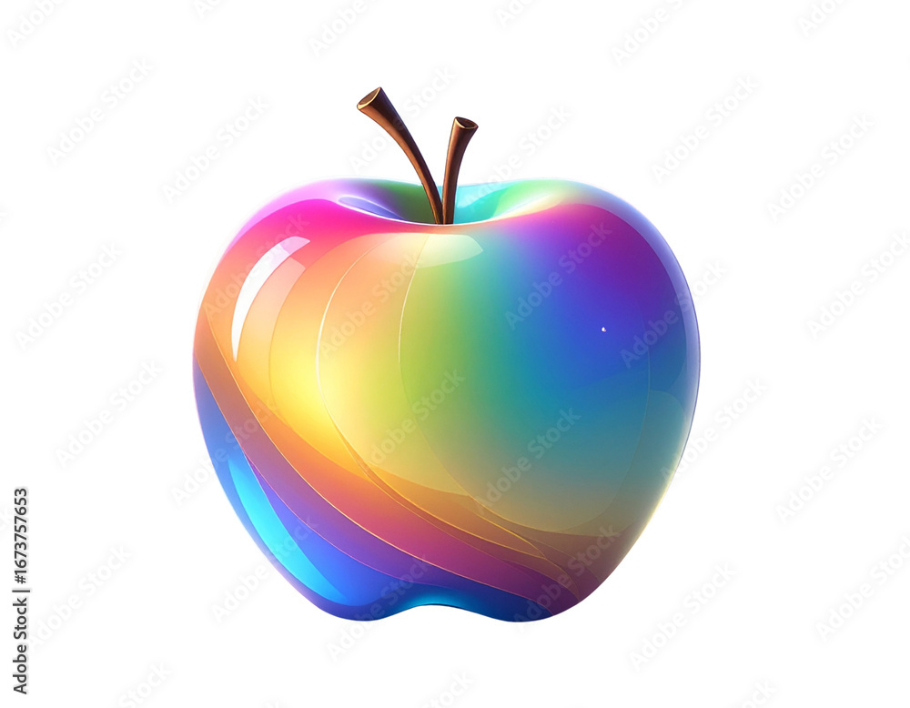 Obraz premium Modern Gradient Apple Icon PNG