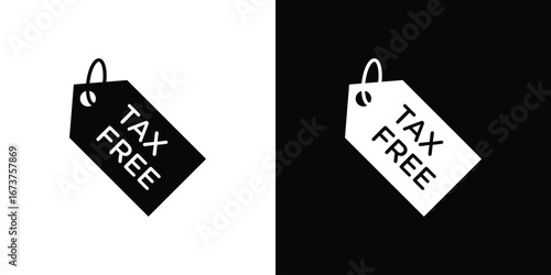 Tax free icon symbol logo. Graphic template.