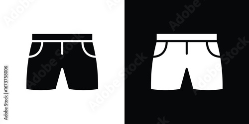Swim shorts icon symbol logo. Graphic template.