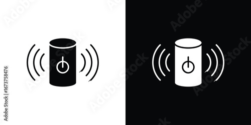 Smart speaker icon symbol logo. Graphic template.