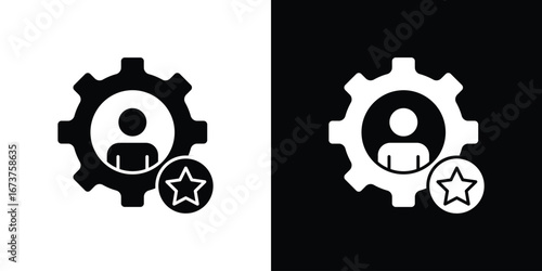 Skills icon symbol logo. Graphic template.