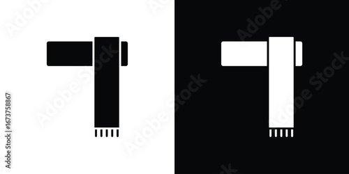 Scarf icon symbol logo. Graphic template.