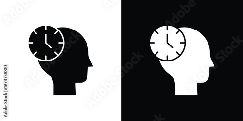 Patience icon symbol logo. Graphic template.