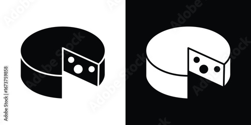 Parmesan icon symbol logo. Graphic template.