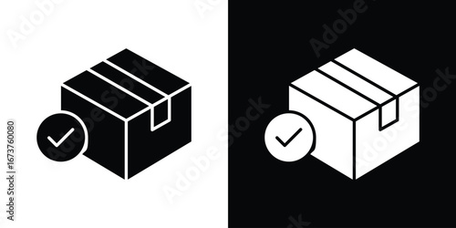 Order receive icon symbol logo. Graphic template.