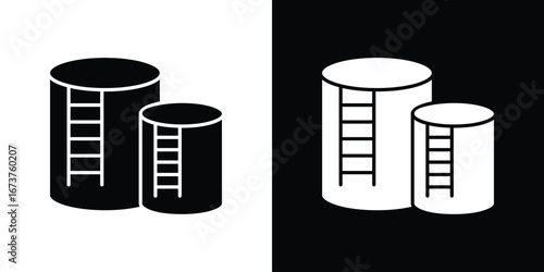 Oil storage icon symbol logo. Graphic template.
