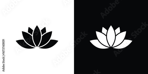 Lotus icon symbol logo. Graphic template.