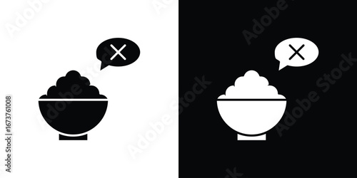 Lack of appsetite icon symbol logo. Graphic template.