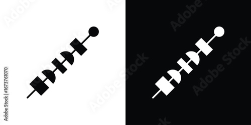Kebab icon symbol logo. Graphic template.