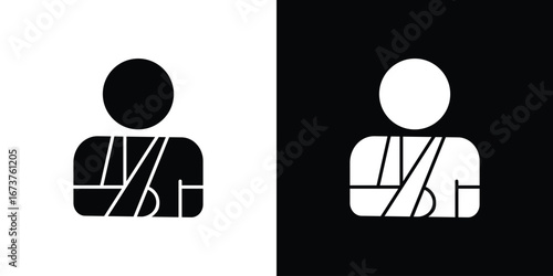 Injury icon symbol logo. Graphic template.