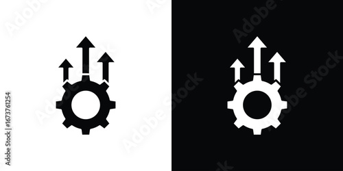Improvement icon symbol logo. Graphic template.