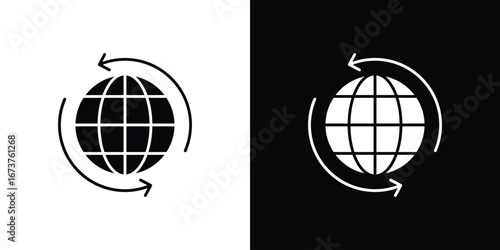 Import export icon symbol logo. Graphic template.