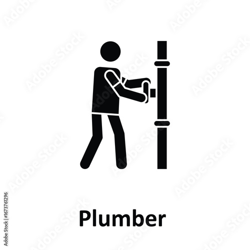 Plumber Vector Icon which can easily modify or edit