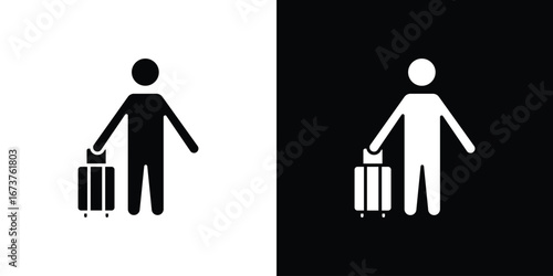 Guest icon symbol logo. Graphic template.