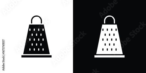 Grater icon symbol logo. Graphic template.