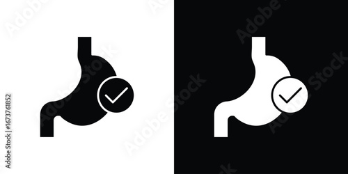 Good digestion icon symbol logo. Graphic template.