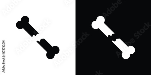 Fracture icon symbol logo. Graphic template.