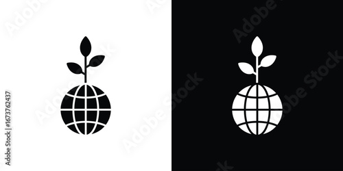 Environment icon symbol logo. Graphic template.