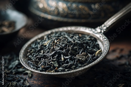 Wallpaper Mural black tea leaves Torontodigital.ca