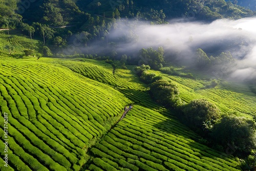 Wallpaper Mural green tea plantation Torontodigital.ca
