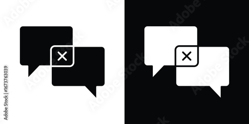 Disagreement icon symbol logo. Graphic template.
