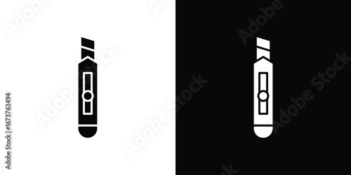 Cutter icon symbol logo. Graphic template.