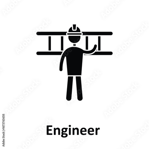 Engineer Vector Icon which can easily modify or edit