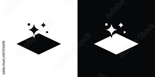 Clean floor surface icon symbol logo. Graphic template.