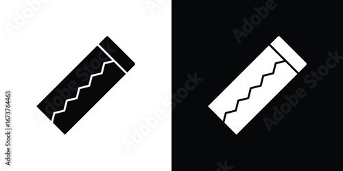 Chew gum icon symbol logo. Graphic template.