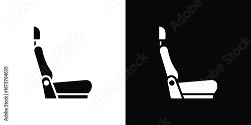 Car seat icon symbol logo. Graphic template.
