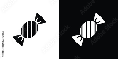 Candy icon symbol logo. Graphic template.