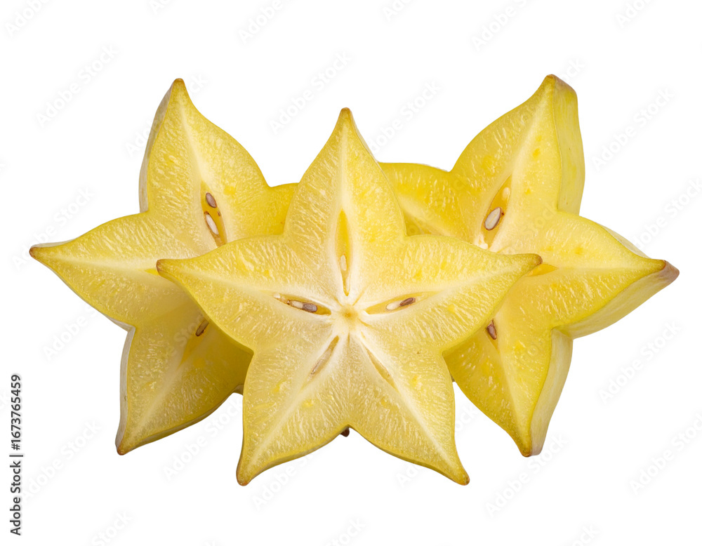 Fototapeta premium Sliced Starfruit PNG