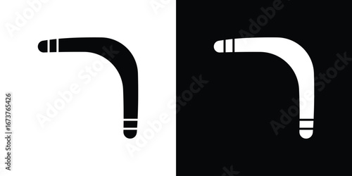 Boomerang icon symbol logo. Graphic template.
