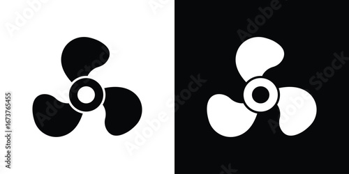 Boat screw icon symbol logo. Graphic template.