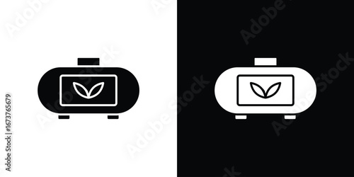Biogas icon symbol logo. Graphic template.
