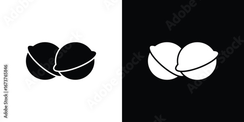 Bath salts bomb icon symbol logo. Graphic template.