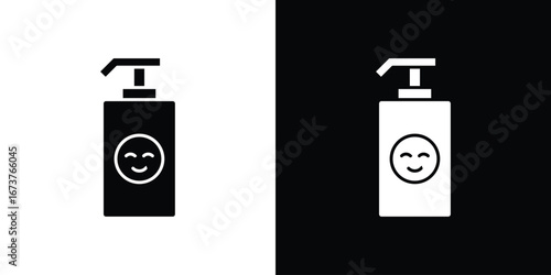 Baby shampoo icon symbol logo. Graphic template.