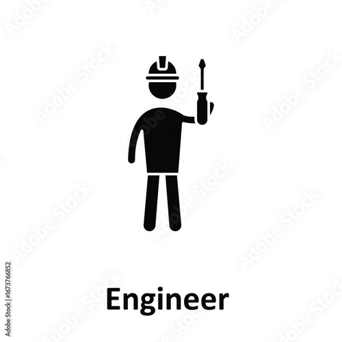 Engineer Vector Icon which caneasily  modify or edit