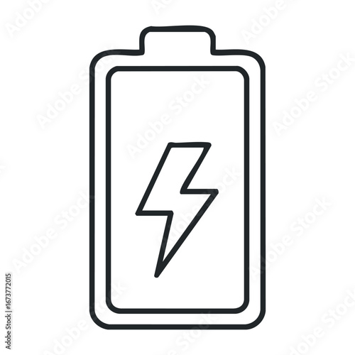 Battery charging action technology hub graphic illustration digital environment close-up view power concept. Outline vector illustration