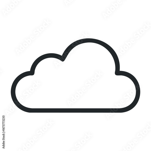 Cloud formation over serene landscape nature scene daytime tranquil environment aerial view atmospheric concept. Outline vector illustration