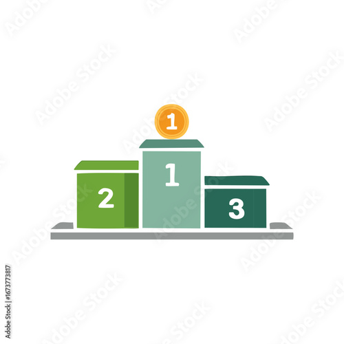 Winner podium places with coin prize for the first position reward vector