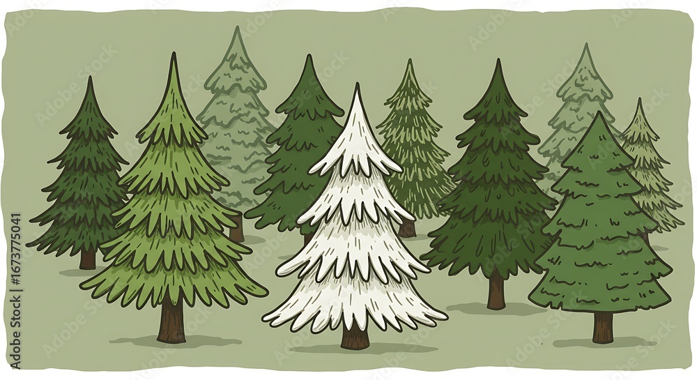 Obraz premium Evergreen Variations