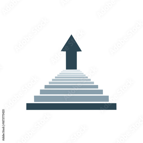 Stairway to Success Graphic Arrow Symbol for Goals and Career Growth