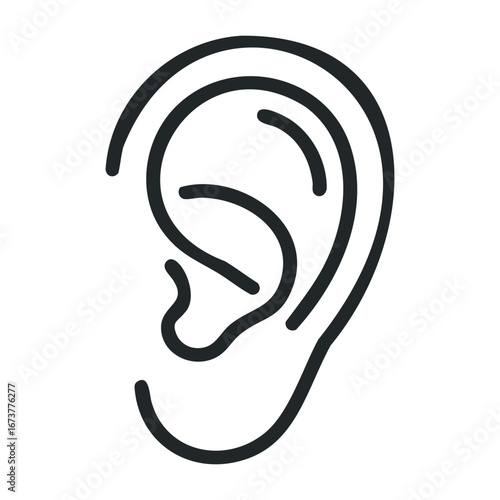 Understanding the importance of hearing an educational overview on ear anatomy in science informative indoor close-up health. Outline vector illustration