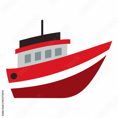vector illustration of a ship
