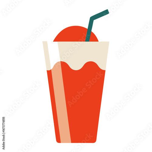 glass of cola with ice