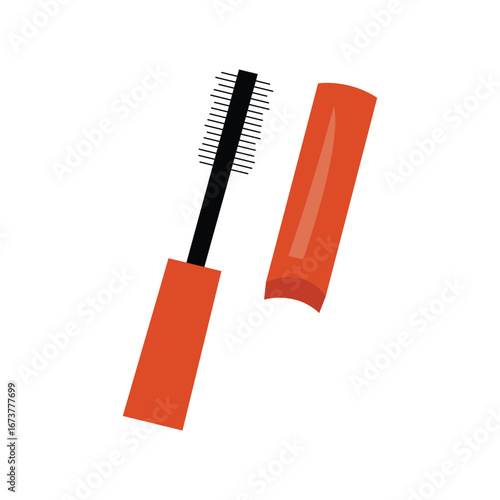Wallpaper Mural Minimalist vector illustration of open mascara tube with brush, isolated. Torontodigital.ca